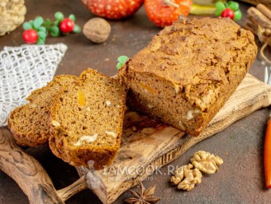 Вкусный тыквенный кекс с грецкими орехами для праздников