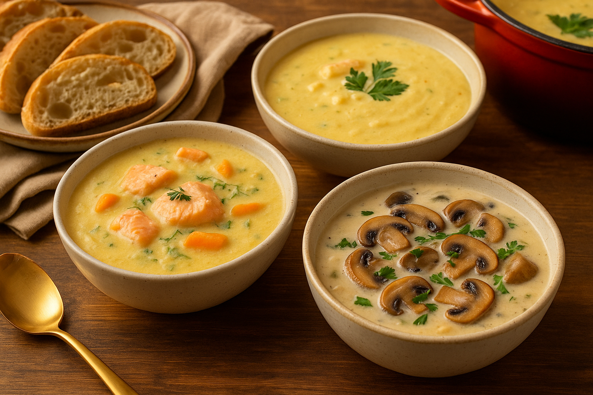 Необходимые сливочные супы: три рецепта для домашнего уюта