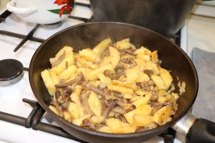 Жареный картофель с опятами: кулинарный шедевр для гурманов