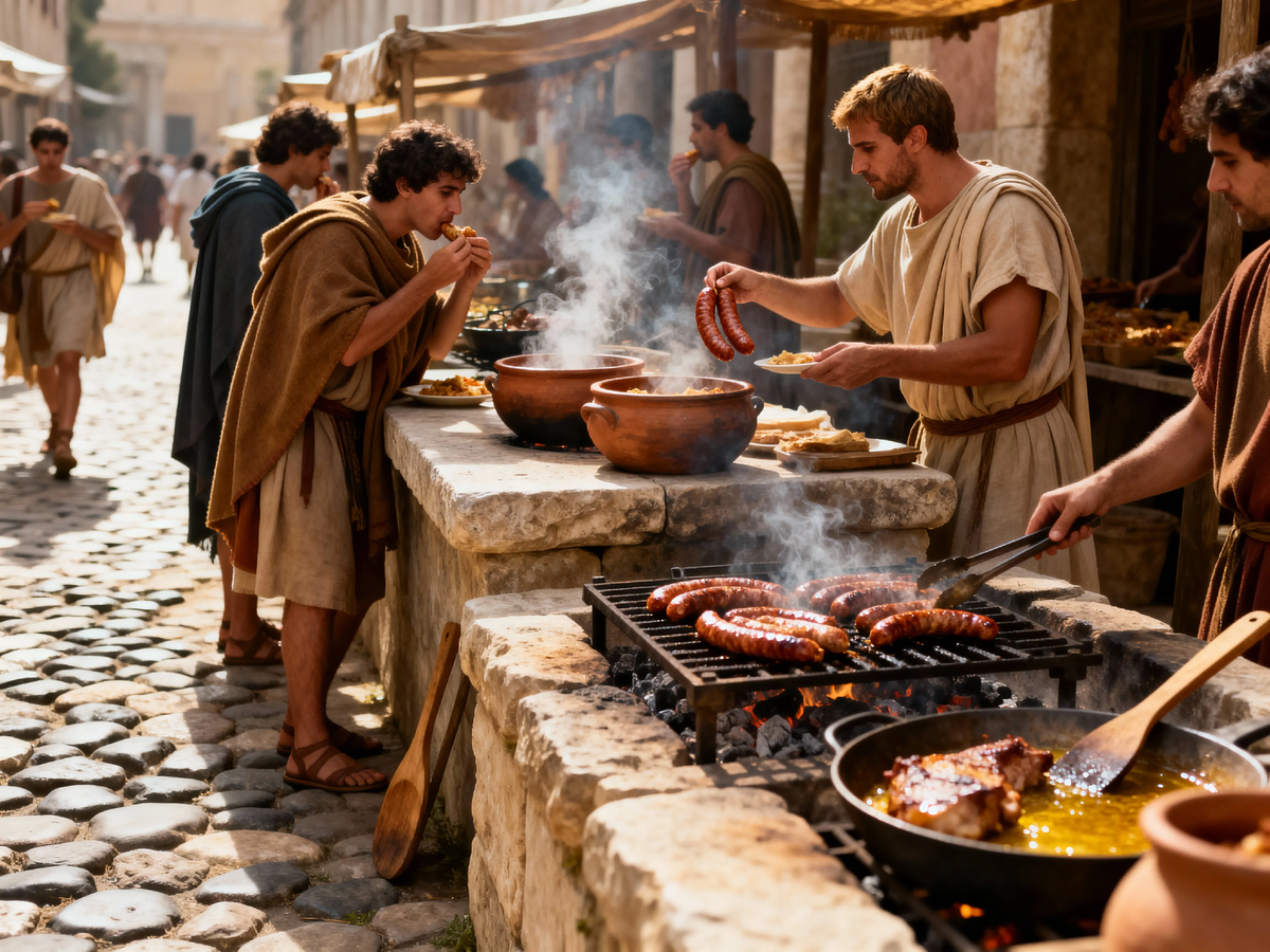 Древний фастфуд: как в Риме продавали сосиски и работал первый фуд-корт