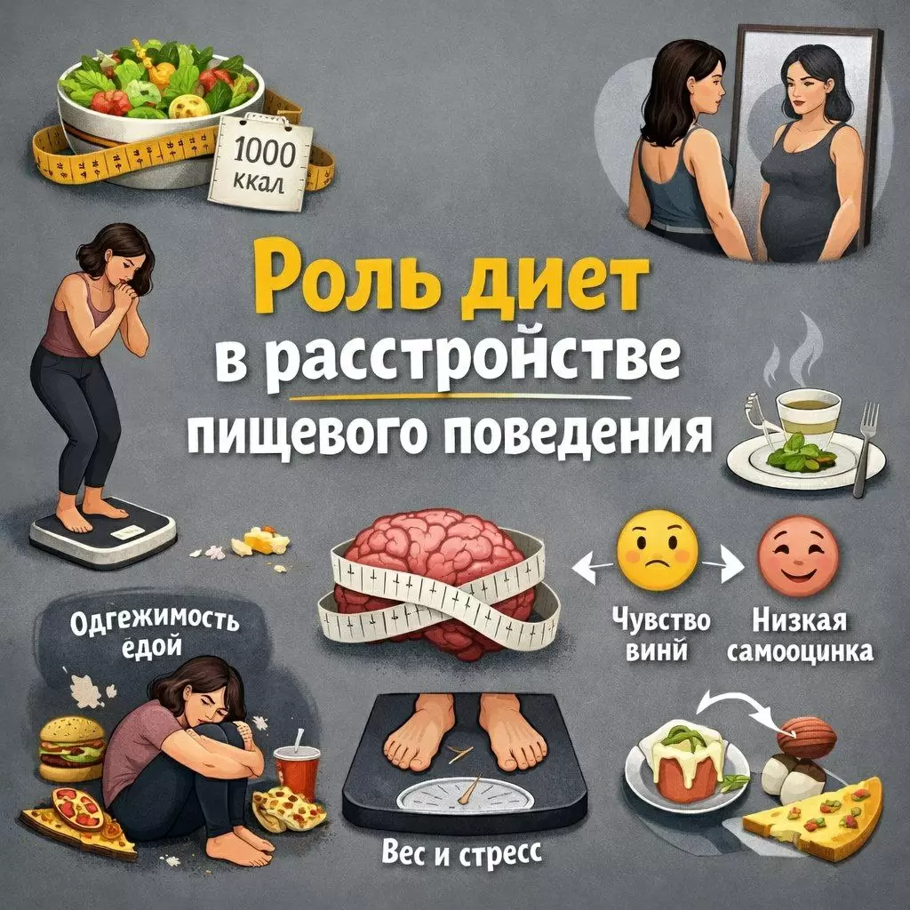 Как жесткие диеты провоцируют расстройства пищевого поведения